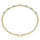 Gabriel & Co. BG4436-65M45JJ 14K White-Yellow Gold Bujukan Bead Cuff Bracelet with Diamond Stations