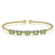 Gabriel & Co. BG4448-62M45PE 14K White-Yellow Gold Bujukan Bead Cuff Bracelet with Peridot and Diamond Stations