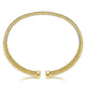 Gabriel & Co. BG4449-62M45JJ Wide 14K White-Yellow Gold Bujukan Bead Cuff Bracelet with Inner Diamond Channel