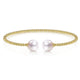 Gabriel & Co. BG4475-62Y4JPL 14K Yellow Gold Bujukan Bead Split Cuff Bracelet with Cultured Pearls