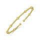 Gabriel & Co. BG4603-62Y4JJJ 14K Yellow Gold Bujukan Open Bangle in size 6.25