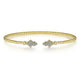 Gabriel & Co. BG4612-62Y45JJ 14K Yellow Gold Bujukan Bead Split Cuff with Diamonds