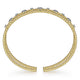 Gabriel & Co. BG4613-62Y45JJ 14K Yellow Gold Bujukan Bead Cuff Bracelet with Diamond Cluster and Bezel Connectors