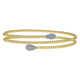 Gabriel & Co. BG4621-62M45JJ 14K White & Yellow Gold Bujukan Bead Wrap Bracelet with White Gold Diamond End Caps