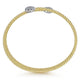 Gabriel & Co. BG4621-62M45JJ 14K White & Yellow Gold Bujukan Bead Wrap Bracelet with White Gold Diamond End Caps