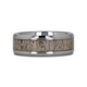 BUCK Polished Beveled Tungsten Carbide Men's Wedding Band with Ombre Deer Antler Inlay - 6mm & 8mm
