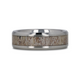 BUCK Polished Beveled Tungsten Carbide Men's Wedding Band with Ombre Deer Antler Inlay - 6mm & 8mm