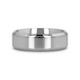 CORONAL Men's Polished Finish Beveled Edges Titanium Wedding Ring with Raised Center - 6mm & 8mm