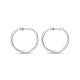 Gabriel & Co. EG10289W45JJ 14K White Gold Prong Set 25mm Round Inside Out Diamond Hoop Earrings