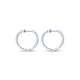 Gabriel & Co. EG10856W45JJ 14K White Gold Tiger Claw Set 20mm Round Inside Out Diamond Hoop Earrings