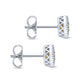 Gabriel & Co. EG11000W45CT 14K White Gold Round Halo Citrine and Diamond Stud Earrings