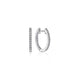 14K White Gold Diamond Classic Huggie Earrings in 15mm