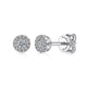 Gabriel & Co. EG11812W45JJ 14K White Gold Diamond Halo Stud Earrings