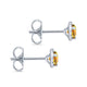 Gabriel & Co. EG12372W45CT 14K White Gold Round Halo Citrine and Diamond Stud Earring