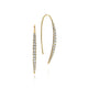14K Yellow Gold Tapered Diamond Fish Wire Drop Earrings