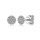 Gabriel & Co. EG12967W45JJ 14K White Gold Round Pavé Diamond Stud Earrings