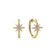 Gabriel & Co. EG13073Y45JJ 14K Yellow Gold 15mm Diamond and Star Huggies