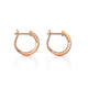 Gabriel & Co. EG13328K45JJ 14K Rose Gold Twisted 15mm Diamond Huggies