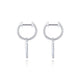 Gabriel & Co. EG13333W45JJ 14K White Gold Pavé 10mm Diamond Spike Huggie Drop Earrings