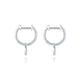 Gabriel & Co. EG13335W45JJ 14K White Gold Cushion Cut Pavé 10mm Diamond Drop Earrings