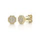 Gabriel & Co. EG13354Y45JJ 14K Yellow Gold Octagonal Pavé Diamond Cluster Stud Earrings