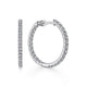 Gabriel & Co. EG13478W45JJ 14K White Gold French Pavé 30mm Round Inside Out Diamond Hoop Earrings
