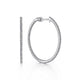 Gabriel & Co. EG13479W45JJ 14K White Gold French Pavé 30mm Round Inside Out Diamond Hoop Earrings
