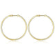 Gabriel & Co. EG13508Y45JJ 14K Yellow Gold French Pavé 50mm Round Inside Out Diamond Hoop Earrings