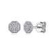 Gabriel & Co. EG13568W45JJ 14K White Gold Octagonal Pavé Diamond Stud Earrings