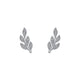 Gabriel & Co. EG13572W45JJ 14K White Gold Diamond Leaf Stud Earrings