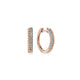 Gabriel & Co. EG13584K45JJ 14K Rose Gold Beaded Pavé 10mm Diamond Huggies