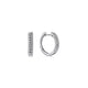 Gabriel & Co. EG13584W45JJ 14K White Gold Beaded Pavé 10mm Diamond Huggies