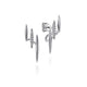Gabriel & Co. EG13653W45JJ 14K White Gold Three Bar Diamond Stud Earrings