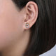 Gabriel & Co. EG13664M45JJ 14K Yellow-White Gold Interlocking Links Diamond Stud Earrings