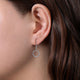 Gabriel & Co. EG13849W45JJ 14K White Gold Open Circle Diamond Drop Earrings