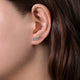Gabriel & Co. EG13940W45JJ 14K White Gold Curved Double Bar Diamond Stud Earrings