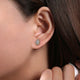 Gabriel & Co. EG13978M45JJ 14K Yellow-White Gold Teardrop Shape Beaded Frame Diamond Stud Earrings