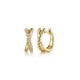 Gabriel & Co. EG14001Y4JJJ 14K Yellow Gold Beaded Ball Criss Cross Huggies