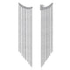 Gabriel & Co. EG14057W45JJ 14K White Gold Cascading Chain and Curved Diamond Stud Earrings