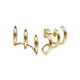 Gabriel & Co. EG14135Y4JJJ 14K Yellow Gold Curving Three Row Stud Earrings