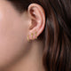 Gabriel & Co. EG14135Y4JJJ 14K Yellow Gold Curving Three Row Stud Earrings