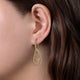 Gabriel & Co. EG14140Y4JJJ 14K Yellow Gold Textured Huggies with Multi Teardrops
