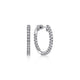14K White Gold 20mm Inside Out Diamond Hoop Earrings