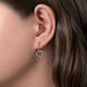 Gabriel & Co. EG14285M45JJ 14K White-Yellow Gold Bujukan Ball and Diamond Open Circle Huggie Drop Earrings