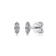 14K White Gold Marquise Shaped Diamond Stud Earrings