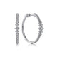 Gabriel & Co. EG14521W45JJ 14K White Gold 30mm Diamond Classic Hoop Earrings