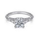 18K White Gold Round Diamond Engagement Ring