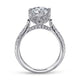 18K White Gold Round Diamond Engagement Ring