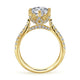 18K Yellow Gold Round Diamond Engagement Ring
