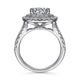 Gabriel & Co. ER10754R8W44JJ 14K White Gold Round Double Halo Diamond Engagement Ring
